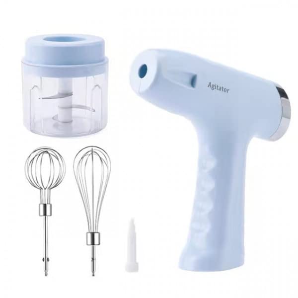 Mixer tocator 3 in 1, fara fir, pentru carne, fructe/legume | Bleu