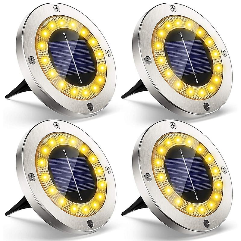 Set 4/8/12 lampi solare pentru pamant, 16 LED Alb Cald