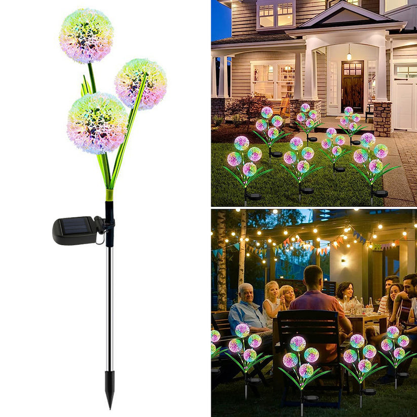 Set 2 x Lampa solara LED, decoratiune gradina, Dandelion 70 cm