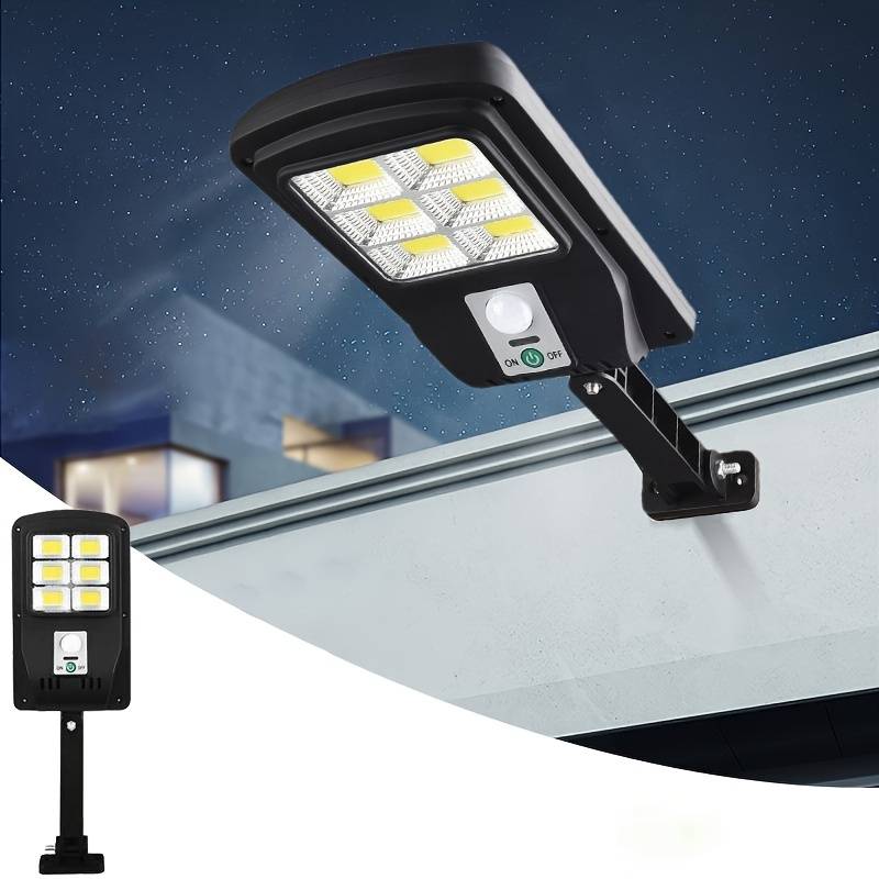 Set 2 x Lampa solara stradala 120 LED, 6 casete