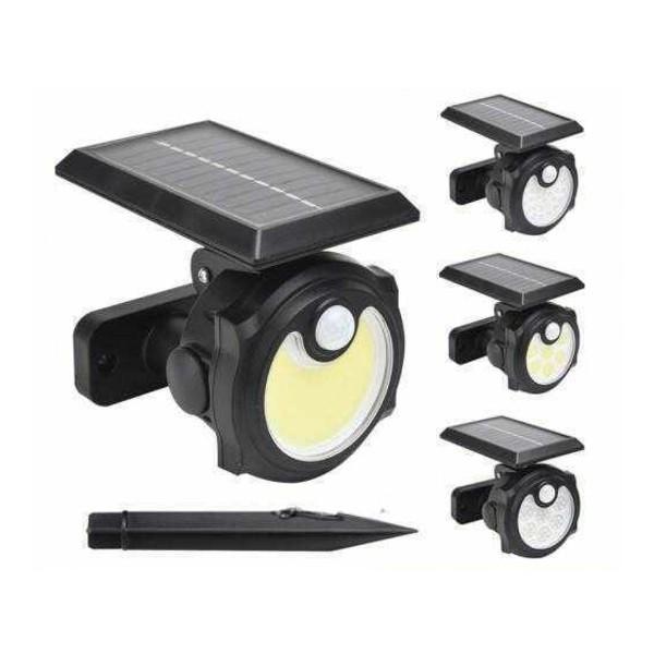 Set 3 x Lampa solara 48 LED COB cu senzor de miscare si lumina