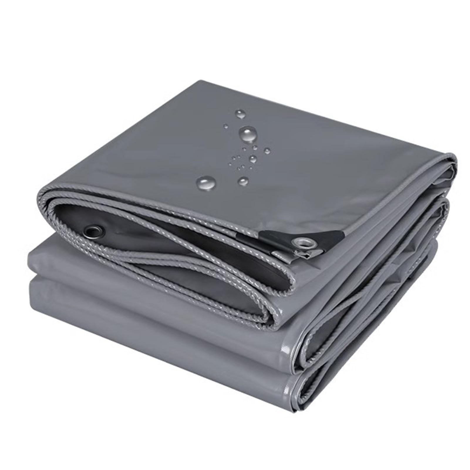 4x4 M - Prelata gri cu inele, impermeabila, rezistenta UV, 150g/mp
