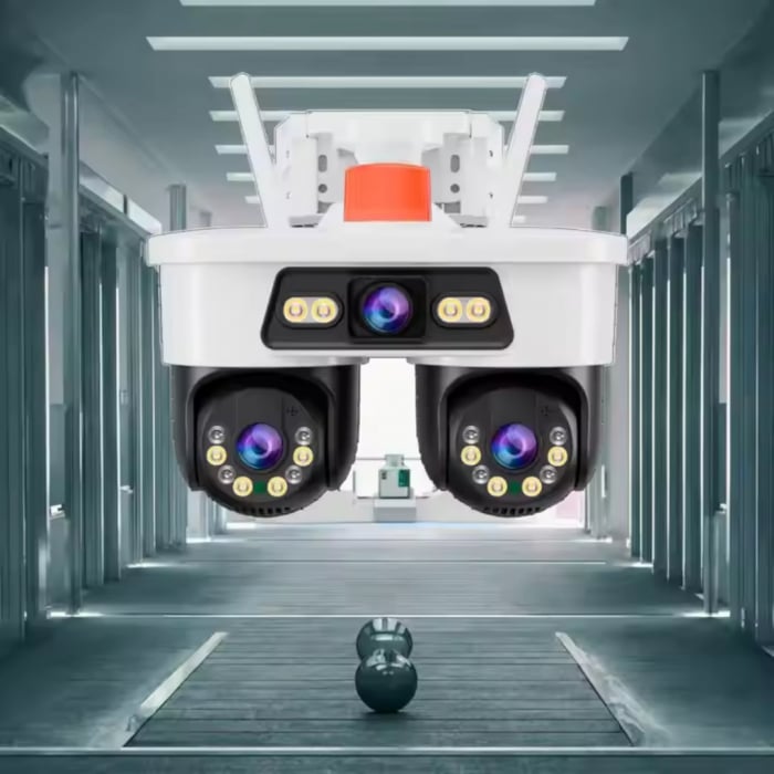 Camera Supraveghere WiFi Jortan 3 Lentile, 9MP, Dual Head