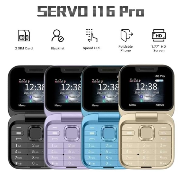 Telefon pliabil i16 Pro, Dual SIM, Camera, Bluetooth