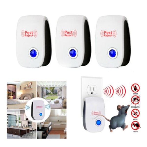 Set 3 x Dispozitiv antidaunatori Pest Reject Repeller Ultrasonic