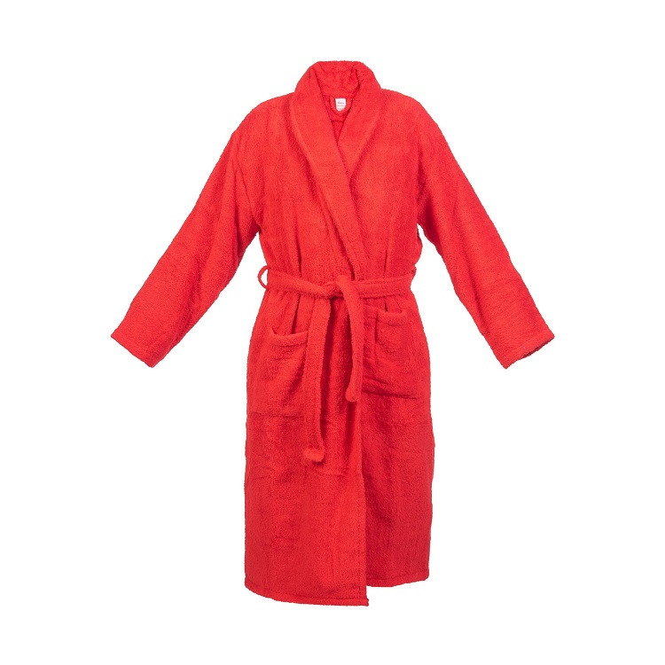 Halat baie bumbac, S-XXL, 100% bumbac, Rosu