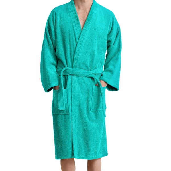 Halat baie bumbac, S-XXL, 100% bumbac, Turcoaz