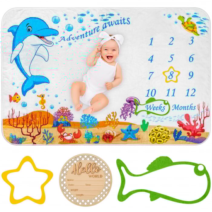 Paturica Aniversara Milestone, 100x150 cm