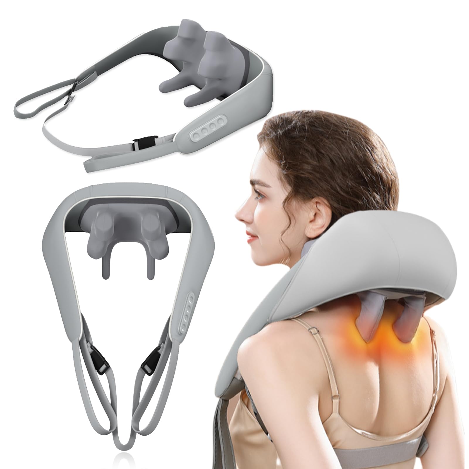 Aparat de Masaj Cervical - Incalzire Integrata, Gri