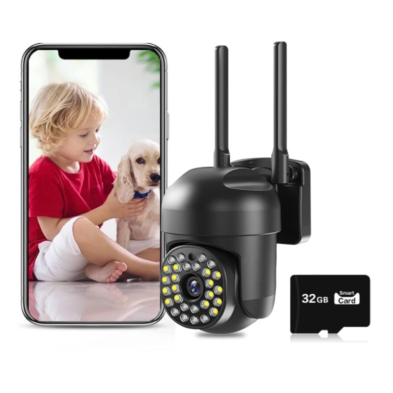 Camera Video Wi-Fi, 36 LED, Rezolutie HD, IP66, Card 32 GB