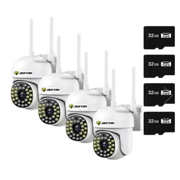 Set 4 x Camera de supraveghere Wi-Fi, Aplicatie LIVE + 4 Card 32GB