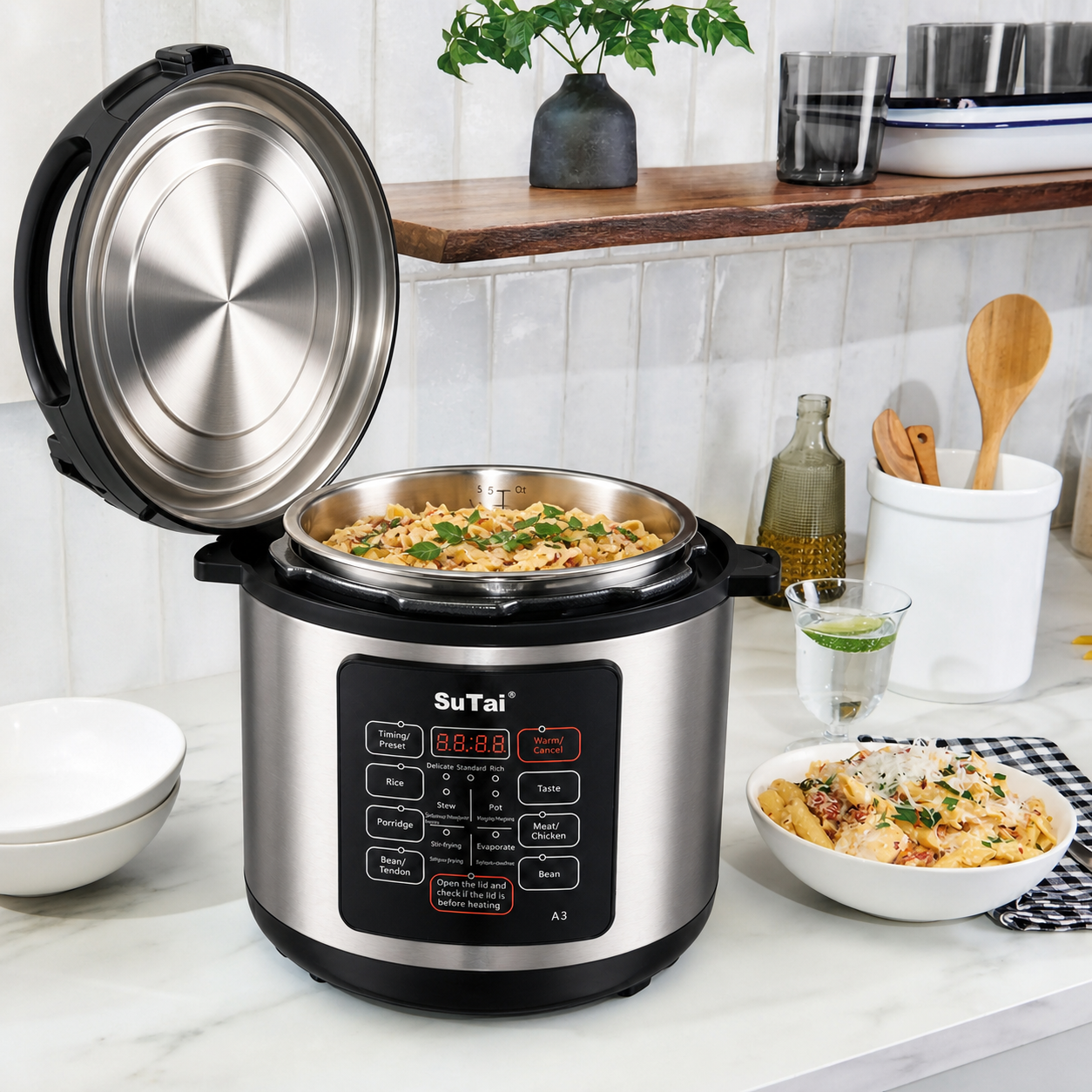 Multicooker 7 Litri, 9 programe, Oala electrica cu gatire sub presiune