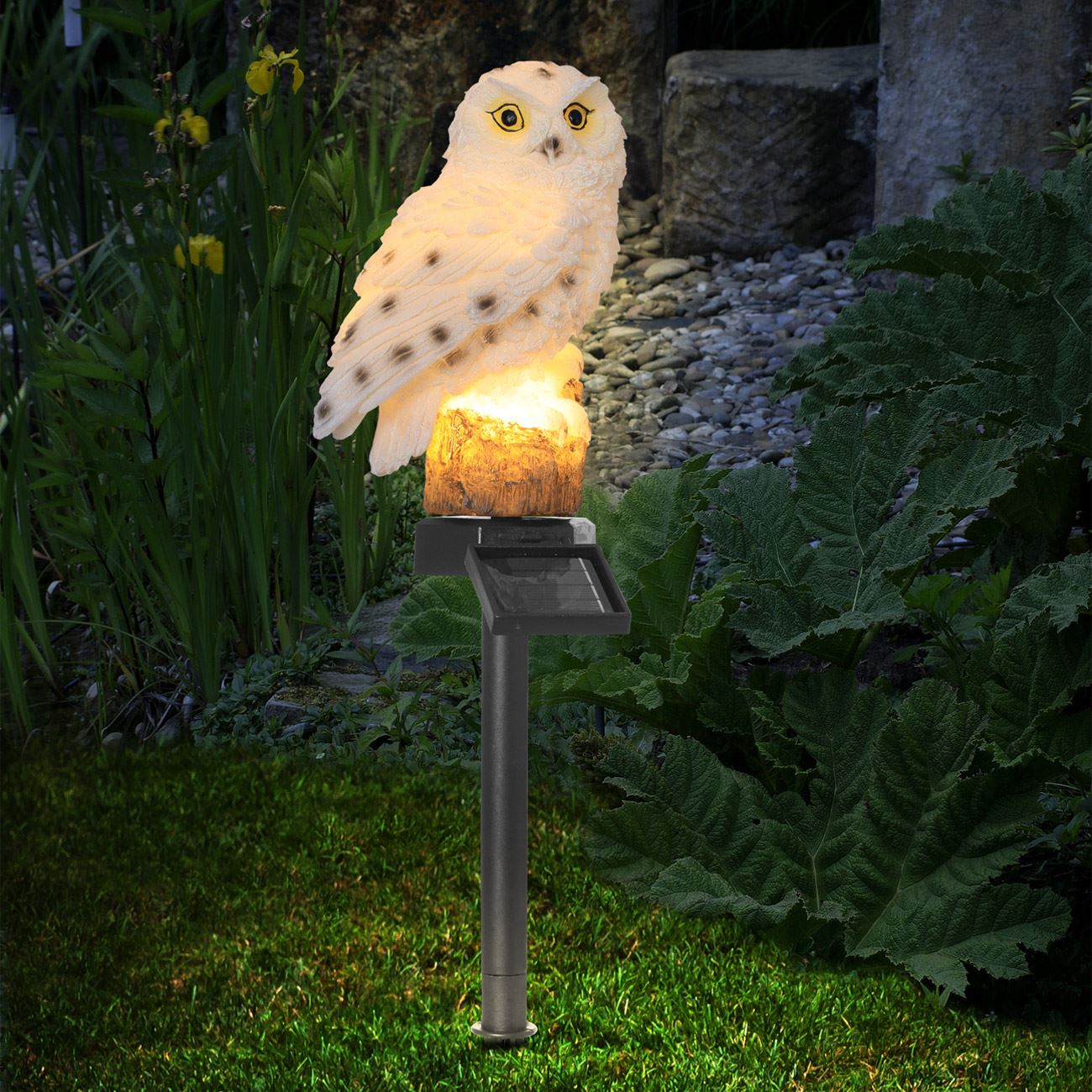 Ornament cu incarcare solara - Bufnita de gradina