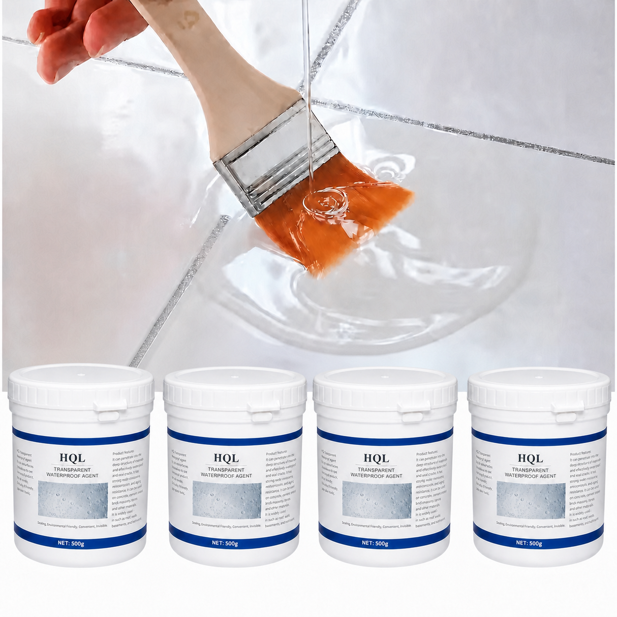 Set 4 x Solutie etansare 500 ml, pasta impermeabila