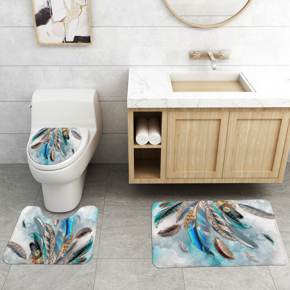 Set 3 Covorase de baie FizioTab, antiderapante, Model pene