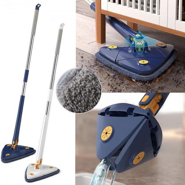 Set 2 x Mop inovativ CleanMaster, reglabil, rotire 360, albastru