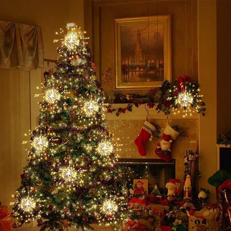 Instalatie 5 artificii decorative, diametru 34 cm, 5M, Alb Cald