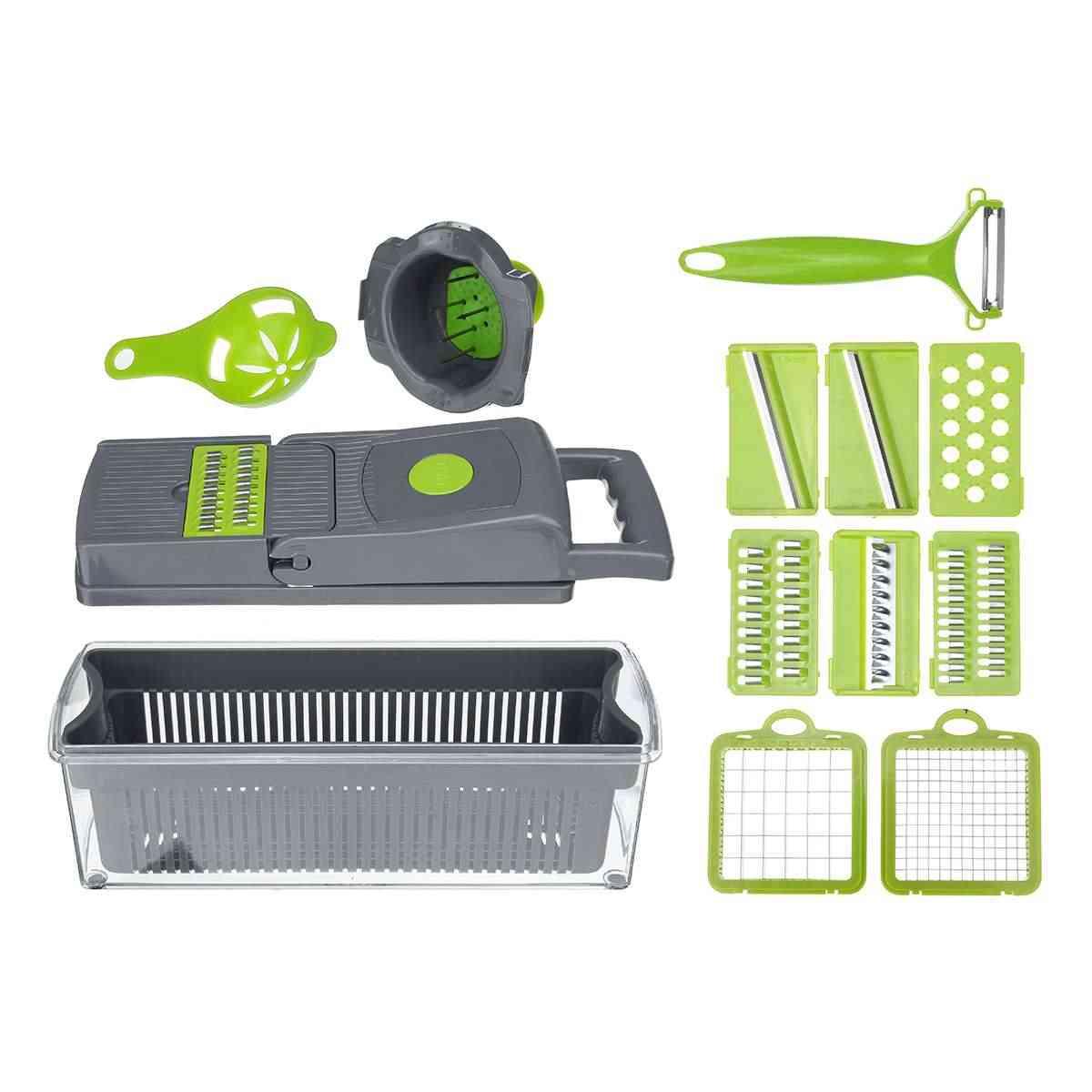 Razatoare Veggie Slicer 14 piese, lame inox + maner protectie