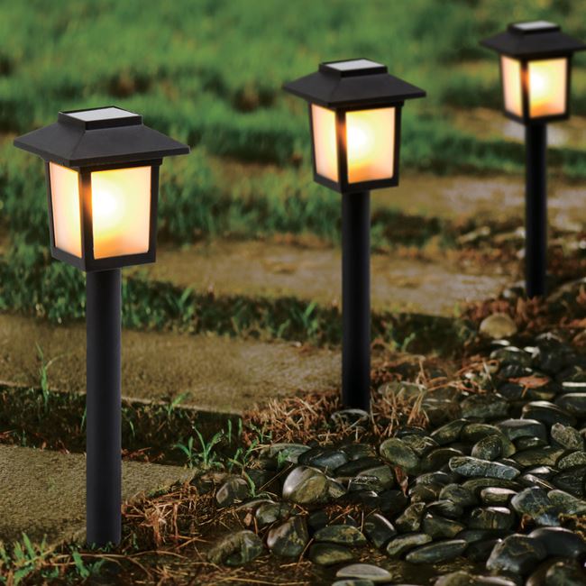 Set 5 lampi solare felinar 8x8x37 cm
