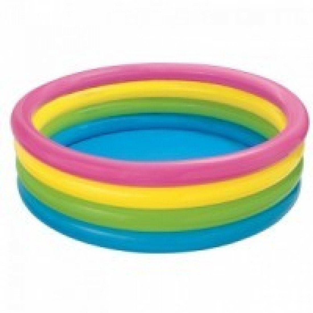 Piscina gonflabila curcubeu Intex, Volum 617 litri