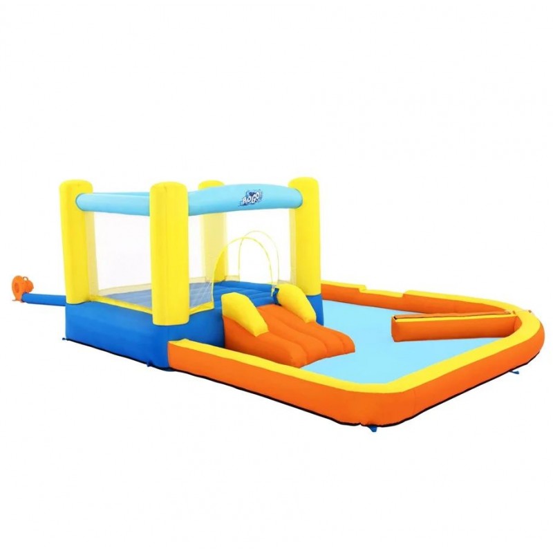 Centru de joaca cu piscina, trambulina si tobogan, gonflabil, 365x340 cm