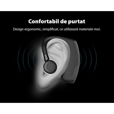 Casca handsfree Bluetooth, model business, S109 Negru