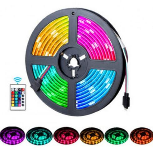 Set 3 x Banda LED RGB multicolor cu telecomanda 5 metri