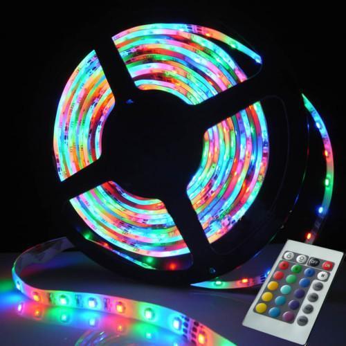 Set 2 x Banda LED RGB multicolor cu telecomanda 5 M