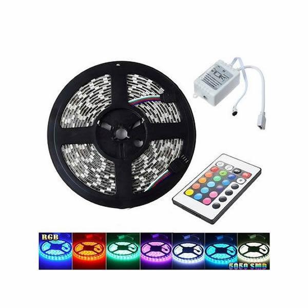 Set 2 x Banda LED RGB multicolor cu telecomanda 5 M