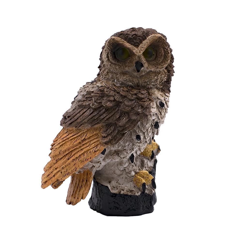Ornament bufnita de gradina cu incarcare solara