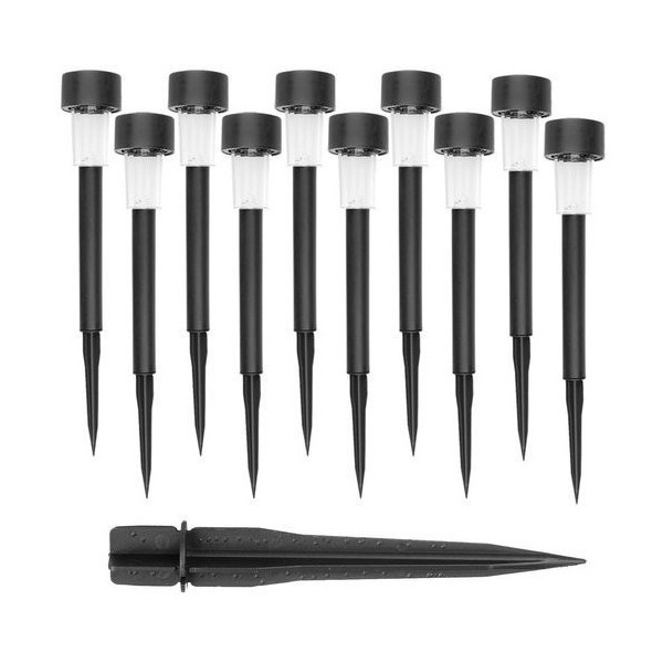 Set 10 lampi solare pentru gradina, IP 44, H 30 cm