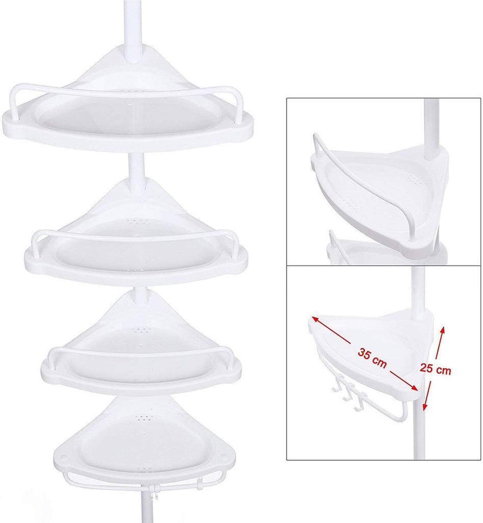 Etajera telescopica 100-260 cm, 4 rafturi pentru baie