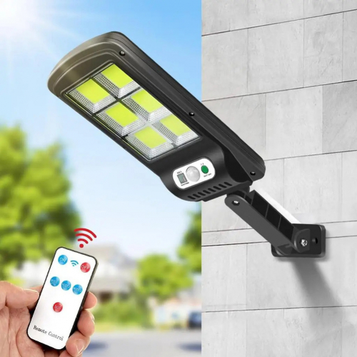 Set 4 x Lampa solara 6 LED SMD cu senzor de miscare si lumina