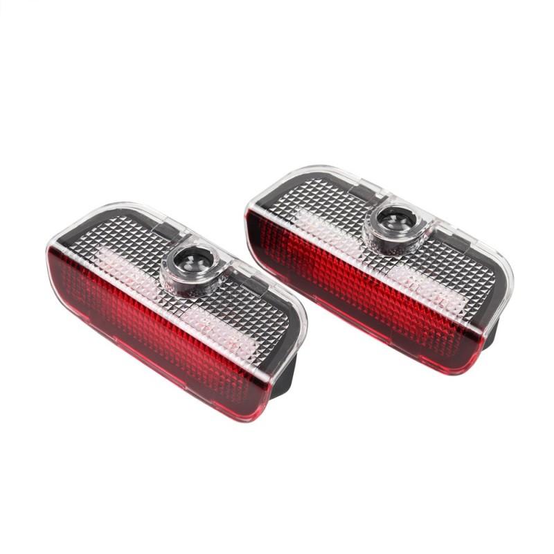 Set 2 holograme LED cu logo SKODA, pentru portiere