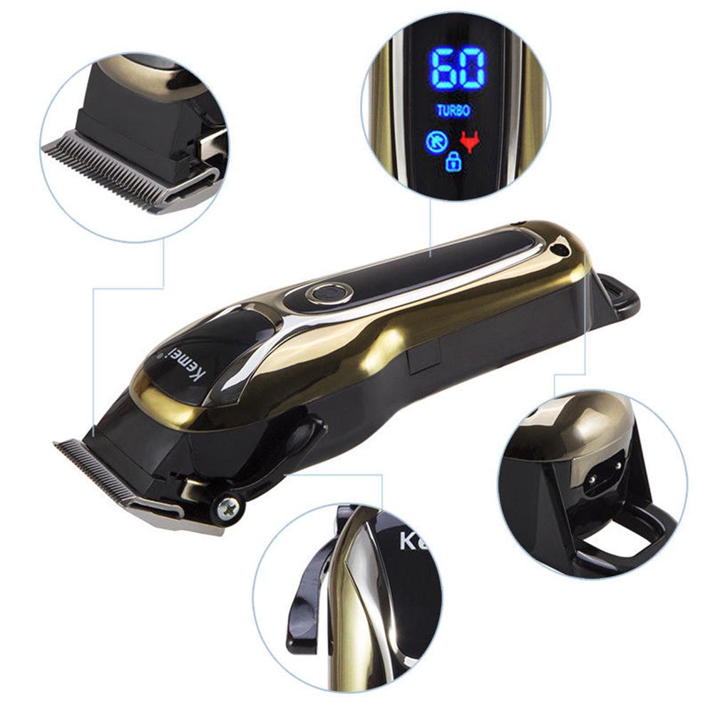 Aparat de tuns profesional, cu acumulator, afisaj LCD, lama reglabila