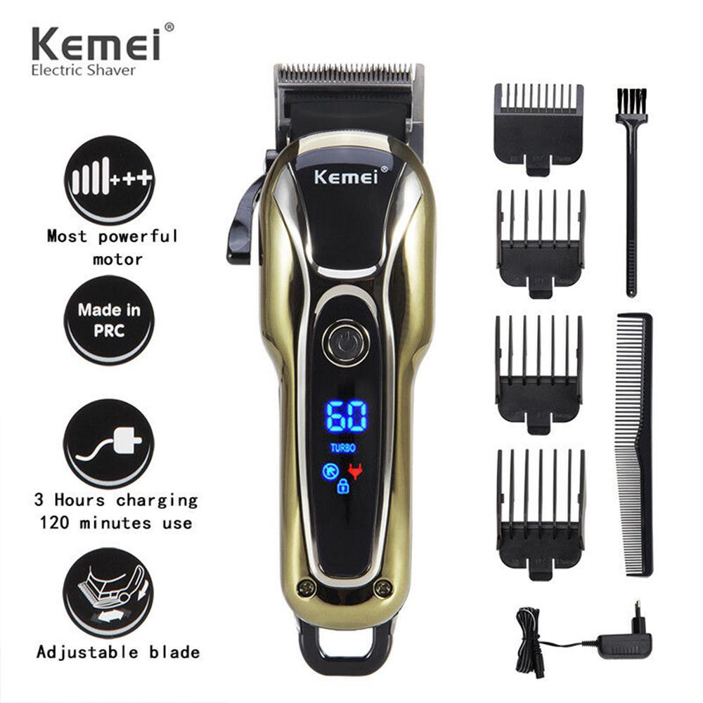 Aparat de tuns profesional, cu acumulator, afisaj LCD, lama reglabila