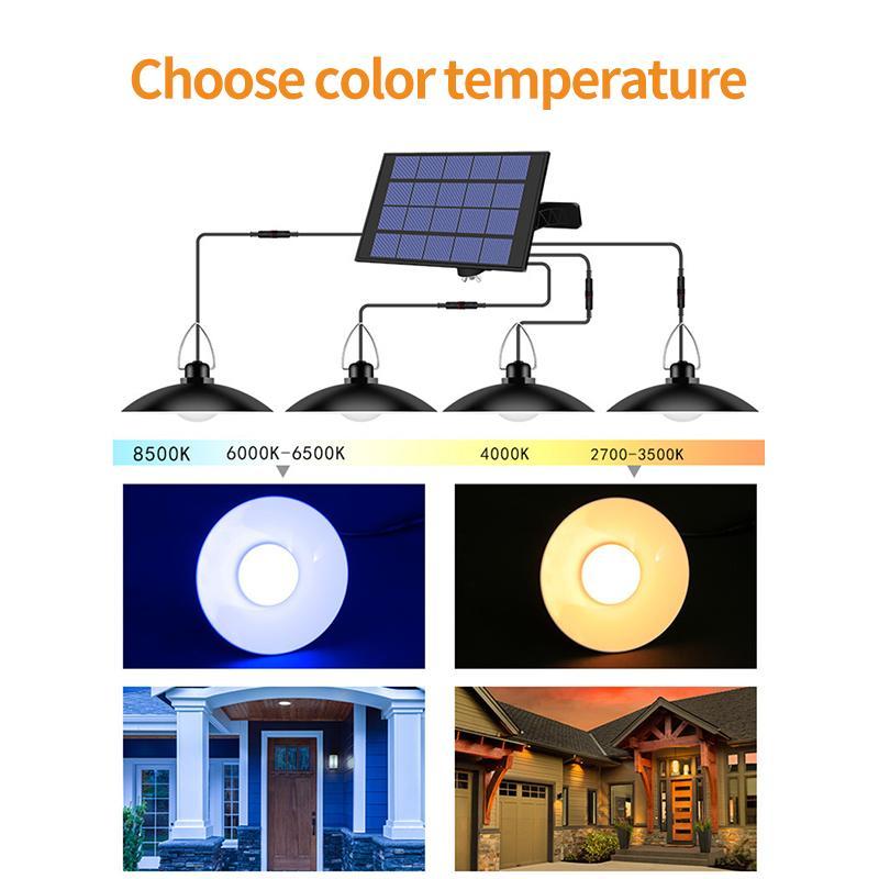 Lampa solara suspendata, telecomanda, 90 Lm/W