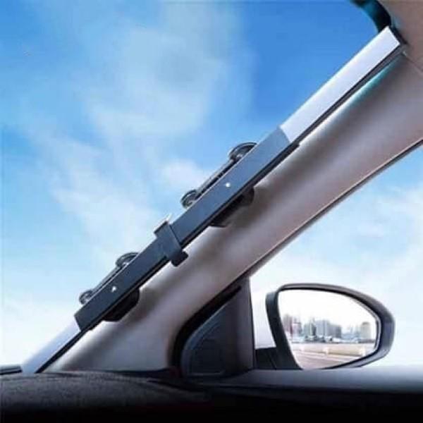 Parasolar auto retractabil UV, fixare prin ventuze