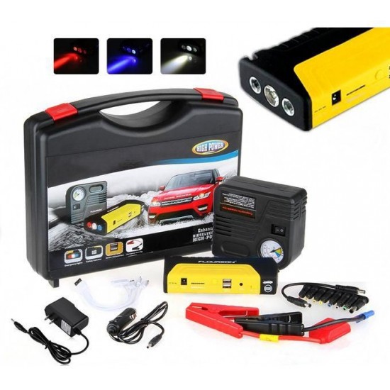 Kit baterie pentru pornirea masinii si incarcarea telefonului, 16800 mAh