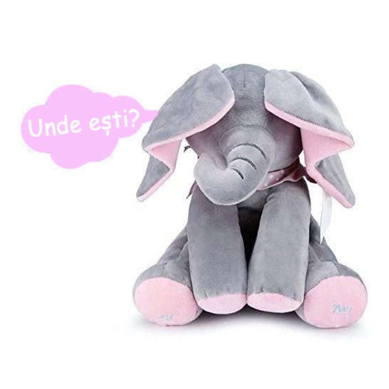 Elefant Cucu Bau in limba romana, Roz / Albastru