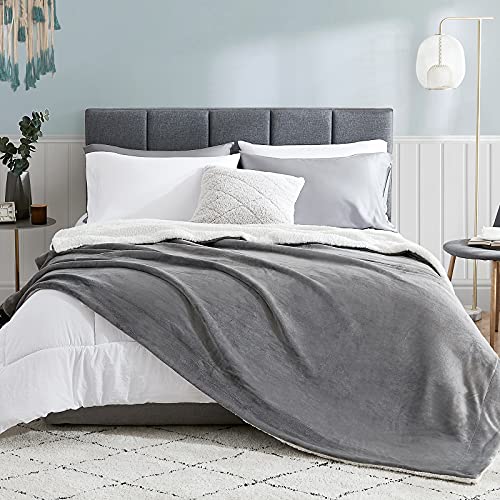 Patura cocolino cu blanita alba, Gri