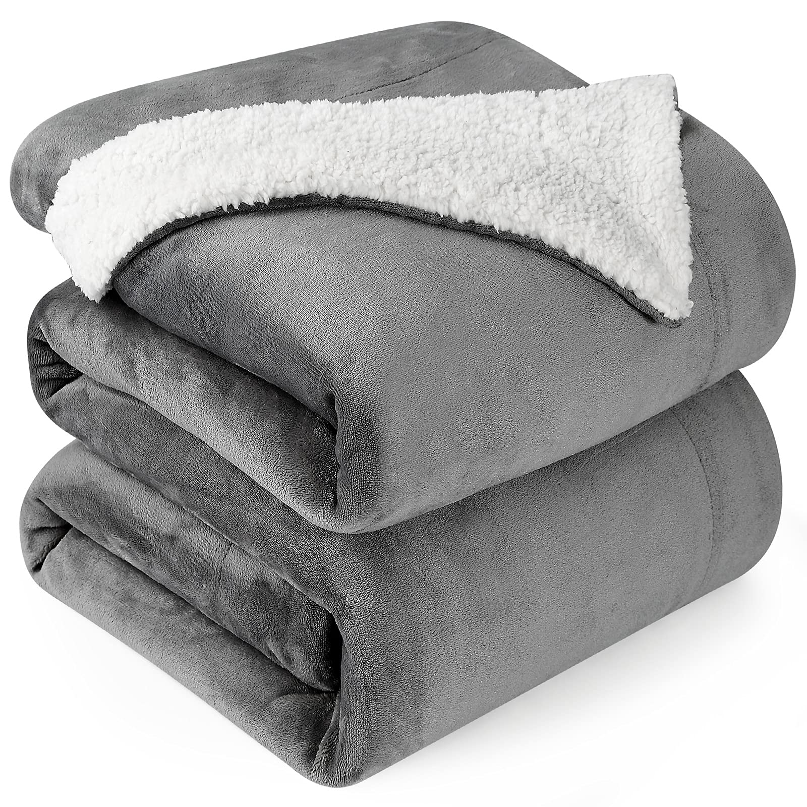 Patura cocolino cu blanita alba, Gri