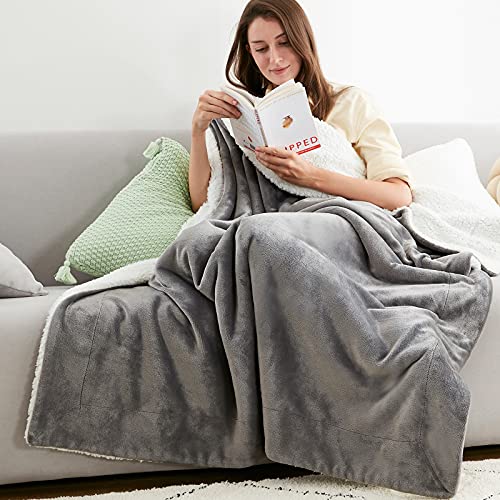 Patura cocolino cu blanita alba, Gri