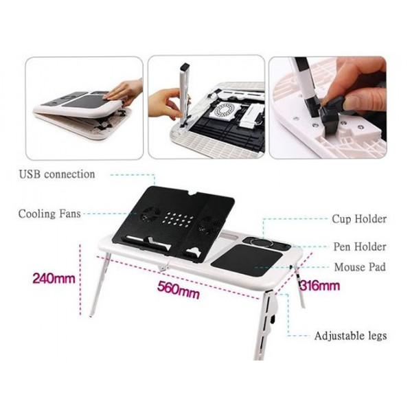 Masuta laptop multifunctionala E-Table reglabila pe inaltime