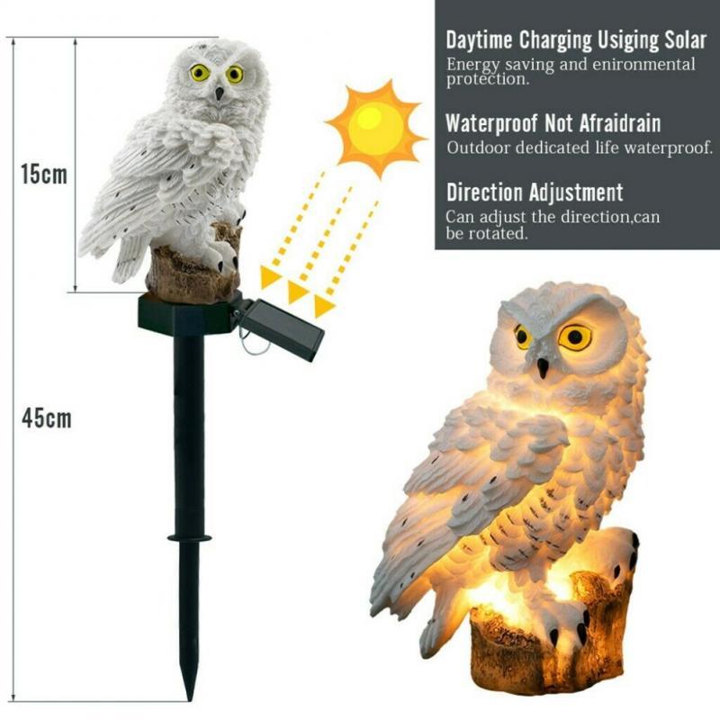 Ornament cu incarcare solara - Bufnita de gradina