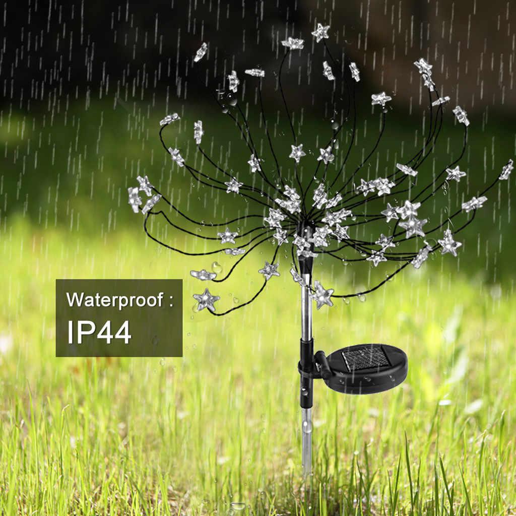 Set 2 x lampa solara artificii cu suport metalic, 90 LED