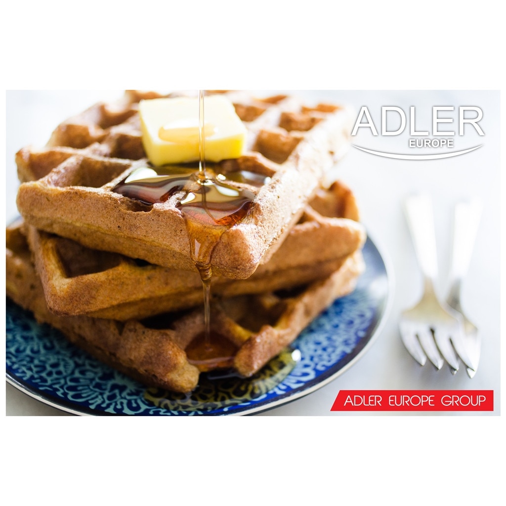 Aparat de preparat waffle / vafe ADLER AD 3036, 1500 W, inox