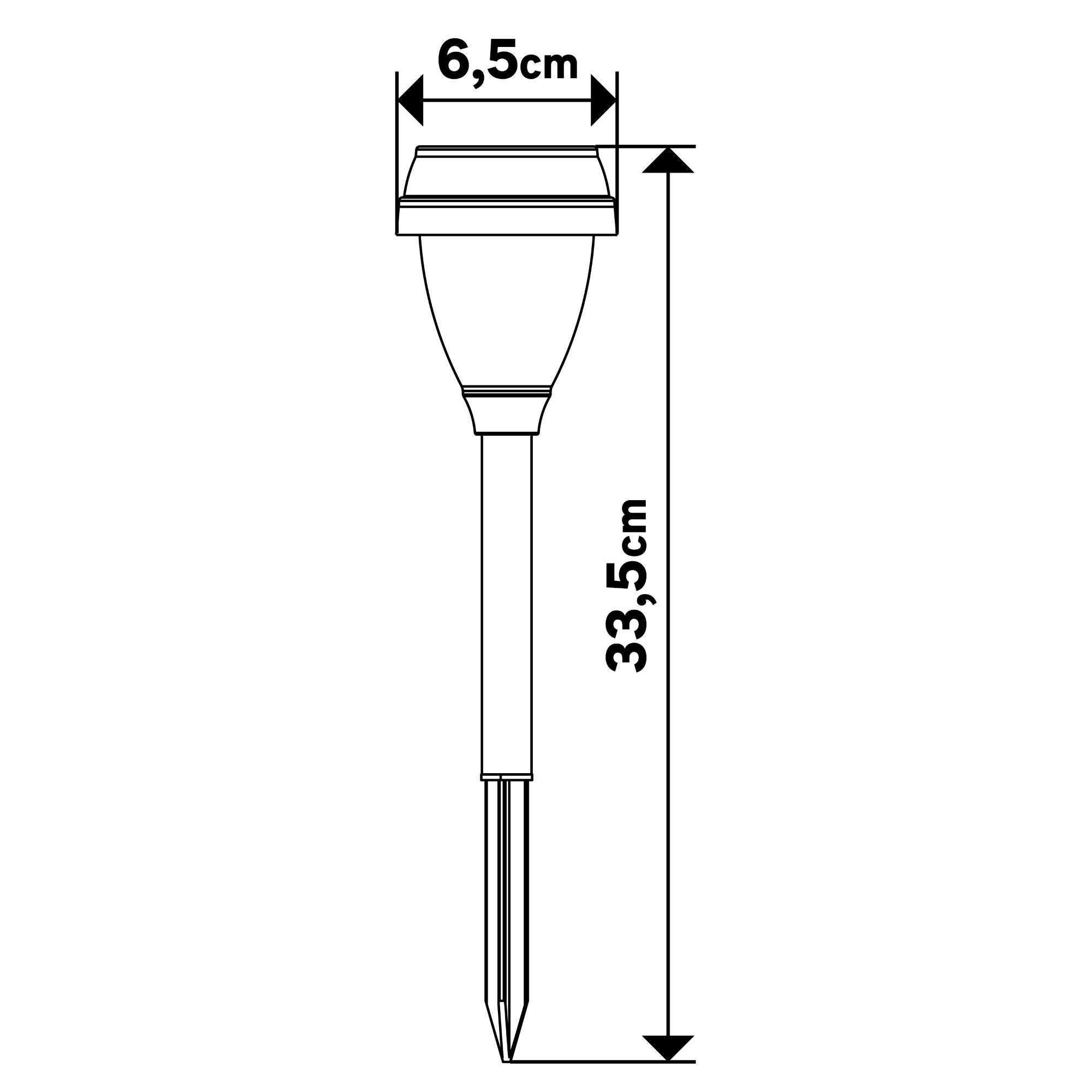 Set 4 lampi solare, Alb rece, 33.5 cm