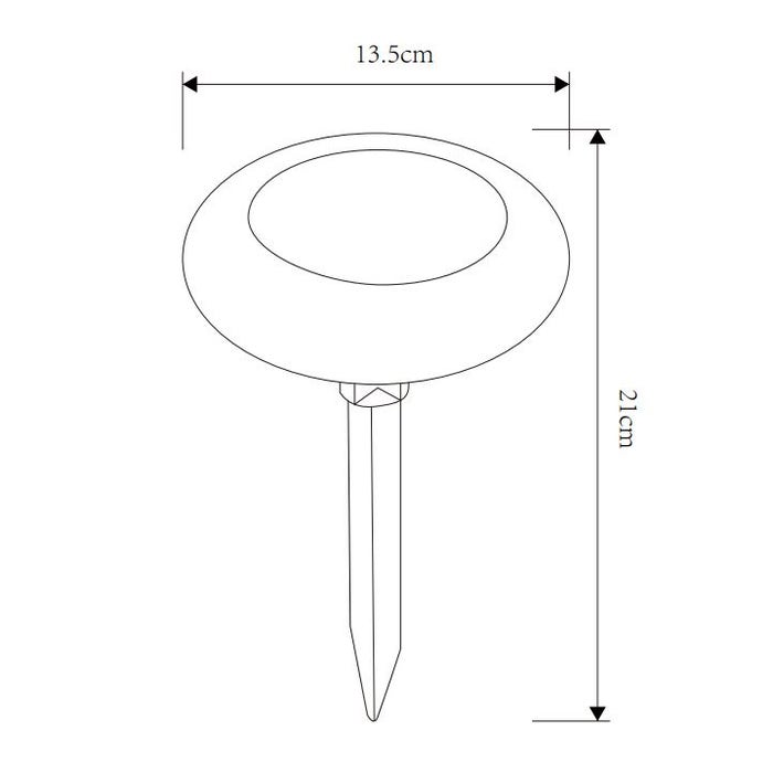 Set 2 x Lampa solara LED RGB OZN,  H 21 cm