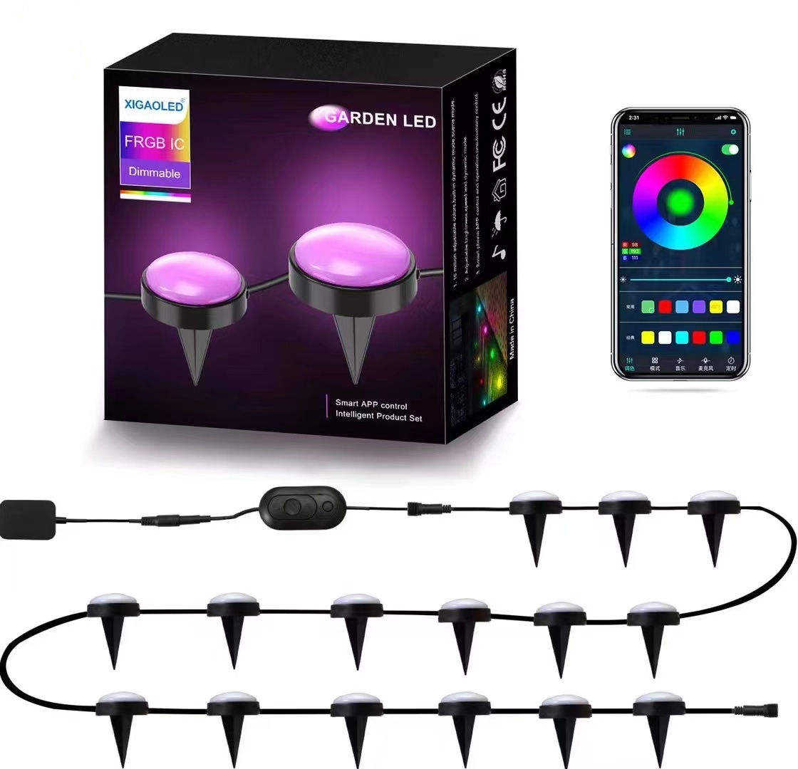 Kit iluminat gradina SMART LED IP67 15 becuri LED